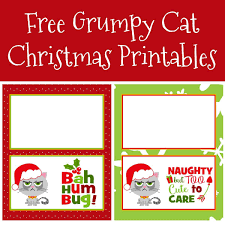 Free Grumpy Cat Christmas Printables So Cute Diy Candy