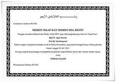 Contoh Ucapan Mohon Maaf Dan Doa Restu Berangkat Haji Kartu