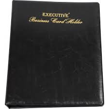 Business card holder is repositionable to provide promotional opportunities and holds up to 28 business cards per sheet to facilitate networking. Fis Fsnca4400 Executive Business Card Holder A4 Black Staples Pins Stationery Pantry Supplies