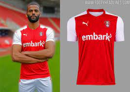Their current home strip is red and white; Puma Rotherham United 20 21 Home Away Kits Revealed Bespoke Touch Footy Headlines