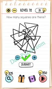 Check spelling or type a new query. Brain Test Level 72 How Many Squares Are There Answer Daze Puzzle