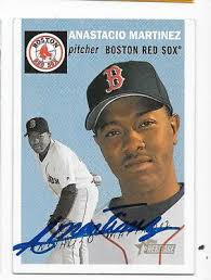 ANASTACIO MARTINEZ TOPPS HERITAGE AUTOGRAPHED SIGNED # 275 BOSTON RED SOX
