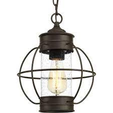 Progress Lighting Haddon Collection Antique Bronze 1 Light Outdoor Hanging Lantern P550015 020 The Home Depot Lantern Pendant Lighting Outdoor Hanging Lights Hanging Lights