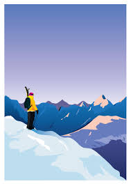 Winter In Australia The Snowy Mountains Mountain Artwork Snowboard Art Ski Art