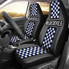 Duke Blue Devils Duke Univ Basketball Split Checkered College Micro Fiber Auto Car Seat Covers Squares Shapes Gift Car Seats Carseat Cover Seat Covers