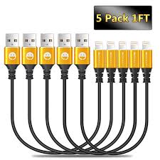 Smallelectric Cables 1ft For Short Iphone Charger Cable 5pack Fast Charging Usb Cord Compatible With Iphone X Xs Max Xr Iphone Charger Iphone Lightning Cable