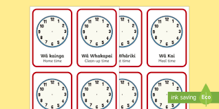 World time and date for cities in all time zones. What S The Time Flashcards English Te Reo Maori