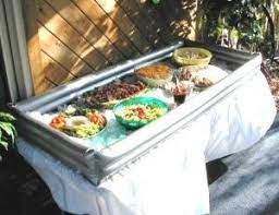 Lil Kids Swimming Pool Filled With Ice Instant Salad Bar Graduation Party Menu Graduation Party High Outdoor Graduation Parties