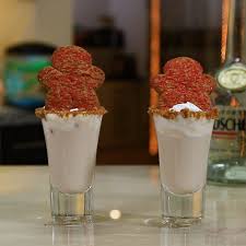 Birthday Cake Pudding Shots Tipsy Bartender Drunken Gingerbread Man Shots Tipsy Bartender Recipe Tipsy Bartender Shooter Recipes Shot Recipes