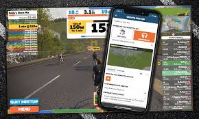 group workouts via zwift meetups this