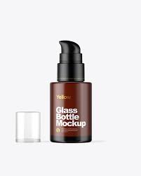 Download Frosted Amber Cosmetic Pump Bottle Mockup In Bottle Mockups On Yellow Images Object Mockups