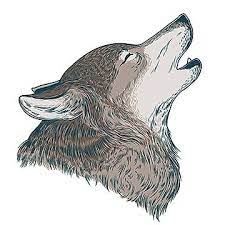 Vector Illustration Of A Howling Wolf Red Dogs Wolf Clipart Wolf Howling Png And Vector With Transparent Background For Free Download Wolf Howling Wolf Images Dog Vector