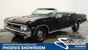 The convertible top and front seat upholstery have been replaced. 1966 Chevrolet Chevelle Classic Cars For Sale Streetside Classics