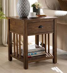 Arts And Crafts Mission Side Table With Charging Station Accent Tables Our Arts And Crafts Mission Side Tab Indoor Furniture Versatile Table Wood And Metal