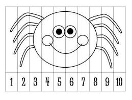 9 Autumn Halloween Number Order Puzzles B W Freebie Halloween Kindergarten Halloween Preschool Fall Kindergarten