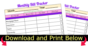 Fill, sign and download bill organizer chart online on handypdf.com Free Bill Organizer Printables And My Simple Bill Organization System Decluttering Your Life