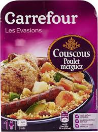 Ajouter à votre goût raisins secs et de la harissa que vous aurez diluer dans le jus des légumes. Couscous Poulet Merguez Carrefour 440 G