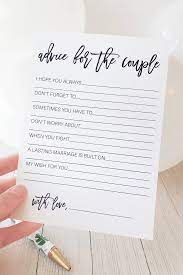 Advice For The Couple Cards Bridal Shower Advice Cards Etsy In 2021 Bridal Shower Advice Cards Bridal Shower Advice Wedding Shower Activities