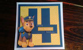 Ideen für die perfekte fellfreund party! Paw Patrol Birthday Card Kids Birthday Cards Themed Cards