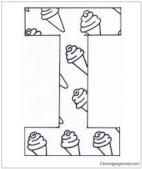 Coloring pages are a wonderful activity for kids and adults. Letter I Is For Ice Cream 1 Coloring Pages Alphabet Coloring Pages Coloring Pages For Kids And Adults