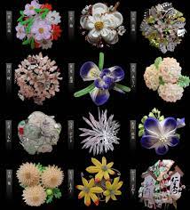 maiko s floral hairpin 布で作る花 花のかんざし かんざし花