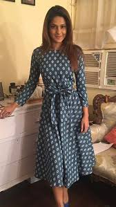 Vintage Boho Dress In 2020 Casual Frocks Frock Patterns Ikkat Dresses