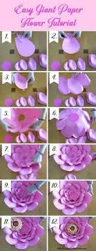 Giant flower are great to use at any event from weddings, to baby showers to even home decor! 400 Paper Flower Tutorial Ideas Flower Tutorial Paper Flowers Paper Flower Tutorial