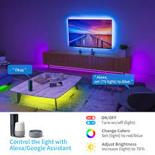 Smart Wifi Music Led Strip Lights Usb Tv Backlight Kit With Alexa Google Home 16 Color Changing 5050 Led Bias Lighting Home Automation Modules Aliexpress