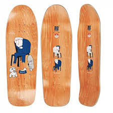 Polar Skateboards Brady Dane & Bruce Dane 1 Shape (Orange Stain) Skateboard  Deck 9.75"