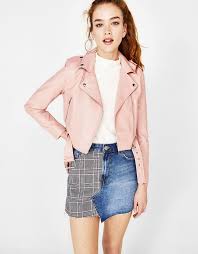 Cropped Biker Jacket Jackets Bershka United States