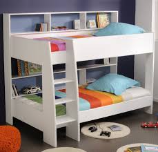 Parker White Wooden Aspace Bunk Bed With Erect Style Stairs And Soft Line Pattern Mattress Also Useful Shelving Units Fo Mit Bildern Etagenbett Kinder Etagenbett Stockbett