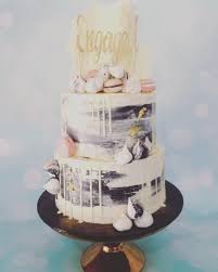 Black And White Watercolor Cake Black And White Drip Cake With Macaroons And Meringue Kisses Drip Cakes Watercolor Cake Cake