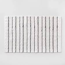 Black And White Bath Rug Runner Striped Bath Rug White Black Opalhouse White Bath Rugs Striped Bath Rug Bath Rug