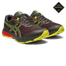 Chaussures asics tiger en bon état. Asics Homme Gt 1000 8 Gore Tex Chaussures De Course Baskets Baskets Gris Rouge Jaune Ebay
