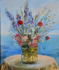 Nous créons votre bouquet de mariage unique à la hauteur de vos exigences pour le plus beau jour de votre vie ! Bouquet De Fleurs Des Champs Painting By Antonia Ney Artmajeur