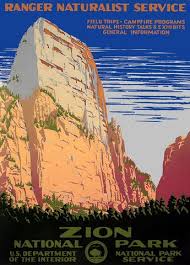 Zion National Park Poster National Park Posters Wpa Posters National Parks