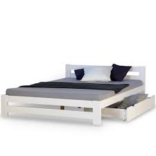 Das bett mit einer liegefläche von ca. Homestyle4u Holzbett Doppelbett 140x200 Weiss Kiefer Bettgestell Mit Lattenrost Und Bettkasten Online Kaufen Otto