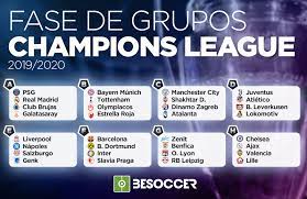 Mira aquí todos los emparajamientos Estos Son Los Grupos De La Champions League 2019 20