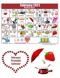 What's happening on this day? February National Day Calendar 2021 Free Printable Calendars