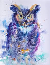 May do some trading.nabb is 25 miles north of louisville. Great Horned Owl Giclee 1 5 Limited Editional Print Painting By Kovacs Anna Brigitta Saatchi Art