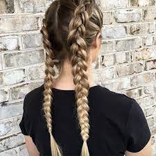 Coiffure De Sport La Double Tresse Indienne Coiffure Sport Coiffures Pour Faire Du Sport Coiffure