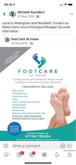 First at a medical doctor's office then at home due to advancing in age. Foot Care At Home Home Facebook