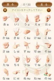 Japanese Sign Language Aiueo Chart Sign Language Alphabet