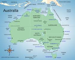 Bondi beach is located 7 km (4 mi). Australia Vacations Map Of Australia Destination World