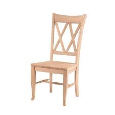 International Concepts Unfinished Wood Double X Back Dining Chair Set Of 2 C 20p The Home Depot Unfinished Dining Chairs Solid Wood Dining Chairs Dining Chairs
