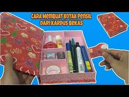 Cara Membuat Kotak Pensil Dari Kardus Bekas Ide Kreatif Dari Barang Bekas Youtube Kotak Pensil Kreatif Kotak