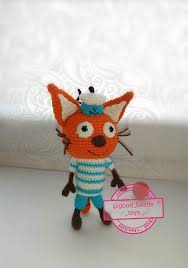kotenok korzhik iz multfilma tri kota trikota trikotakorzhik igrushkivyazanyekryuchkom crochetedcat crocheted crochetedtoys toyscrochetedtoorder redcat r