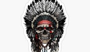 This one looks like the indian chief, who is the most respected and feared member of the tribe. Indian Skull Tattoo Design Native American Powerful Design