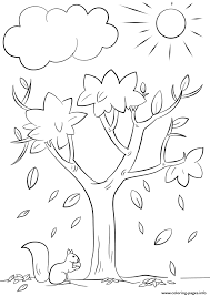 The cartoon character coloring pages are free to print. Fall Tree Nature Coloring Pages Printable