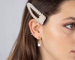 Padlock Hoop Earrings: Dainty 18k Gold Plated Sterling Silver Huggies